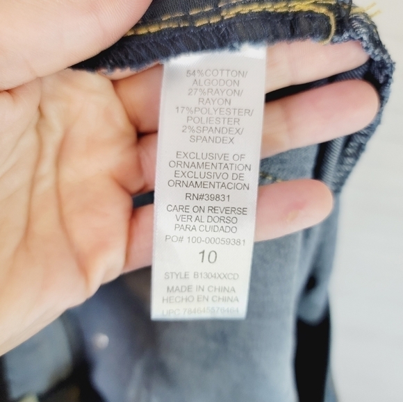 DEMOCRACY "AB" TECHNOLOGY MEDIUM DARK WASH JEANS, SZ 10 - Picture 6 of 10